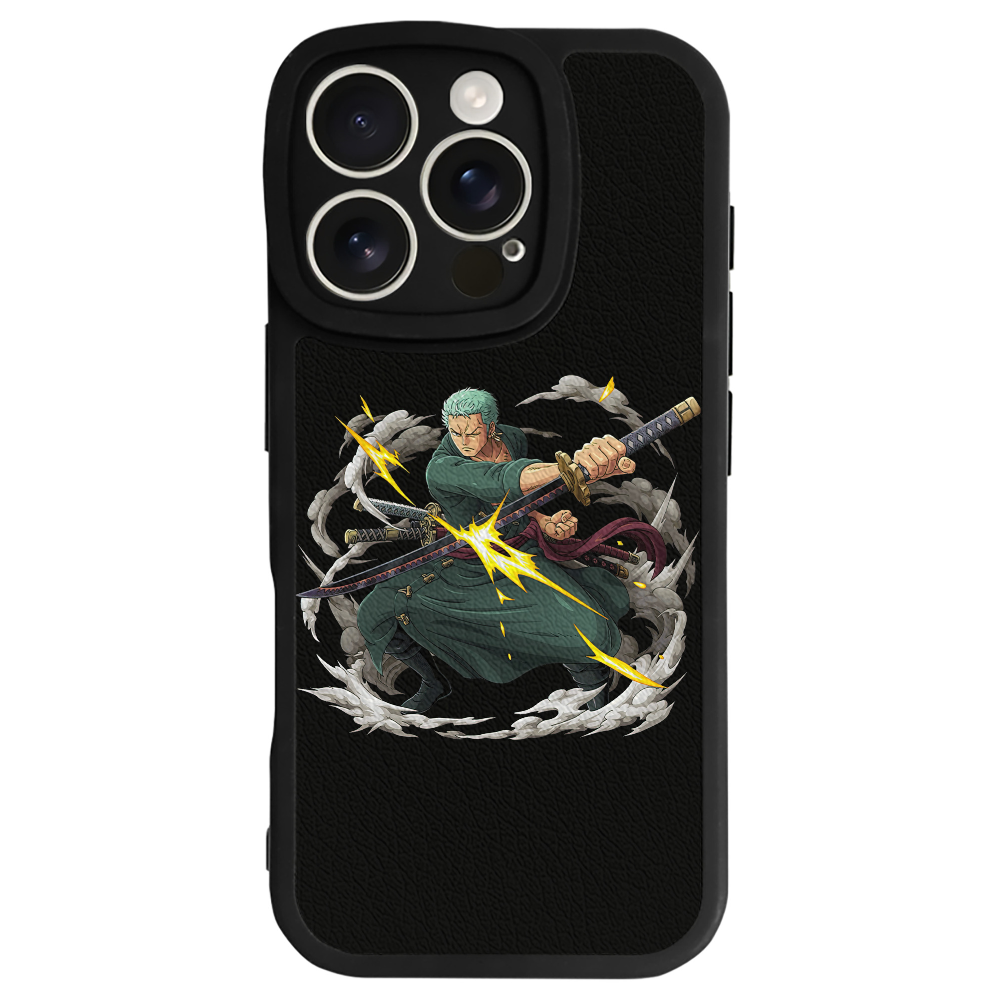 （画像用） ワンピース ロロノア・ゾロ ONE PIECE Roronoa Zoro 【iPhone 16シリーズ対応】シリコンスマホケース（レザー調） 材質：シリコン